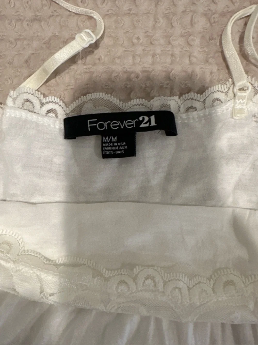 Vintage Forever 21 Lace-Trim Babydoll Tank Top - Picture 3 of 4